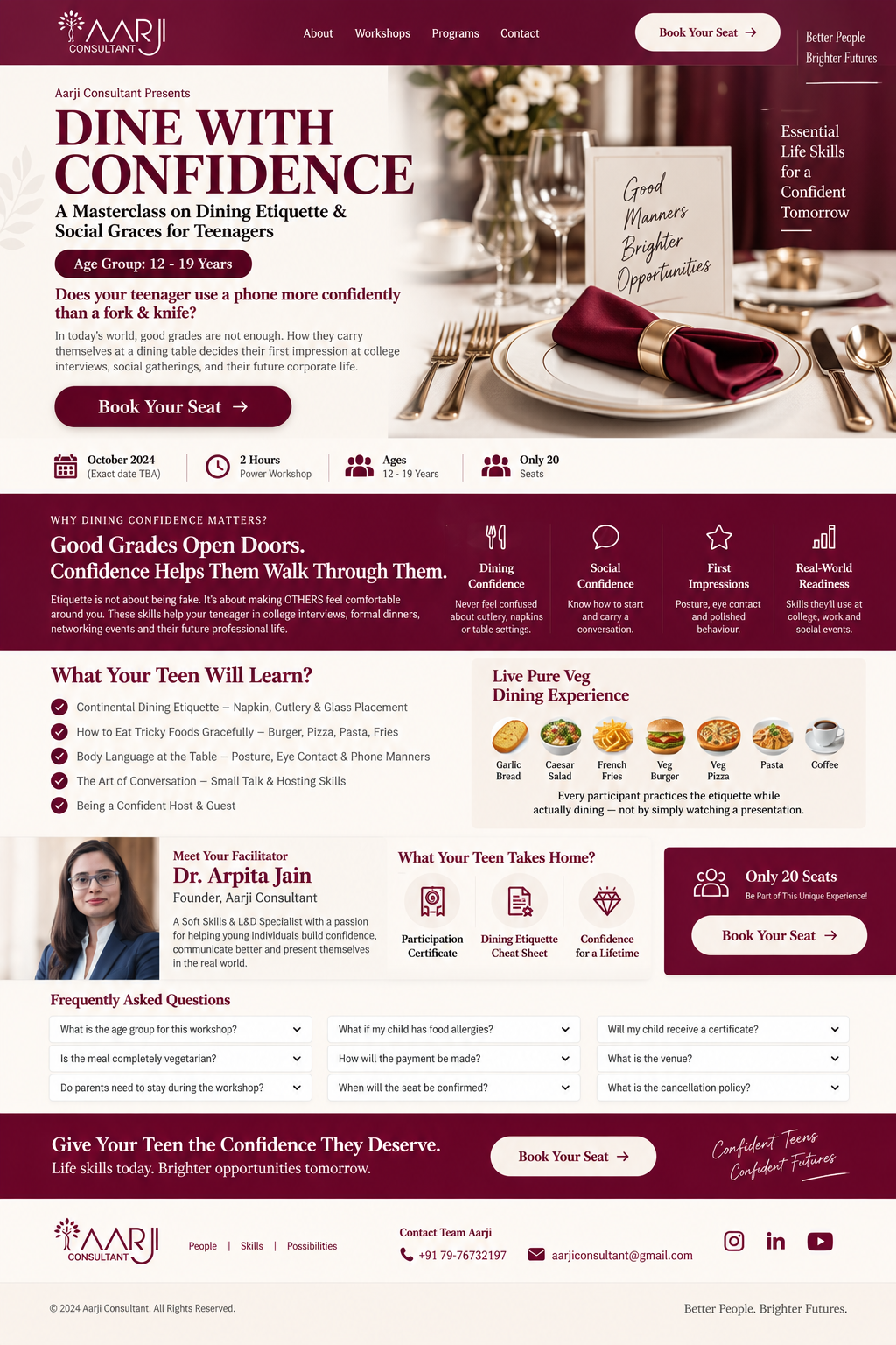 Dr. Arpita Jain, Founder of Aarji Consultant